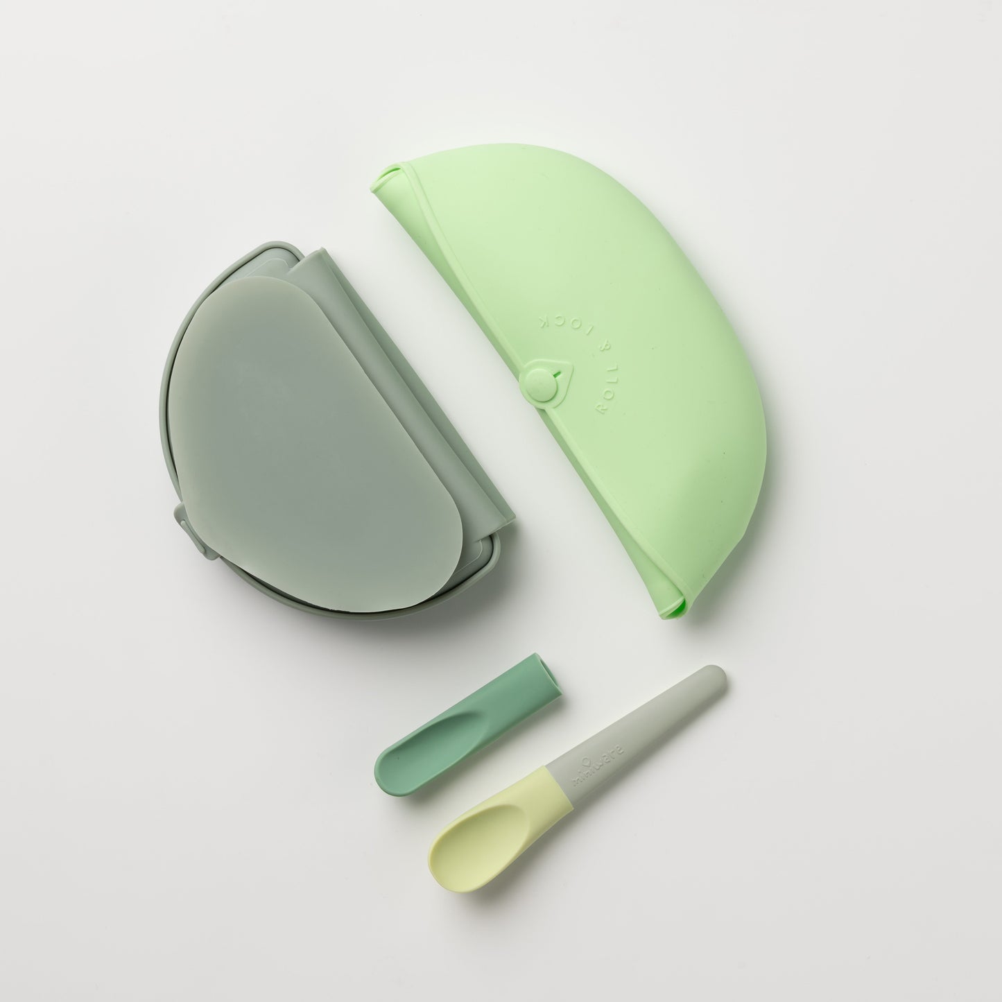 Sili Mini Go: Silicone Travel Meal Set - Green Energy by Miniware