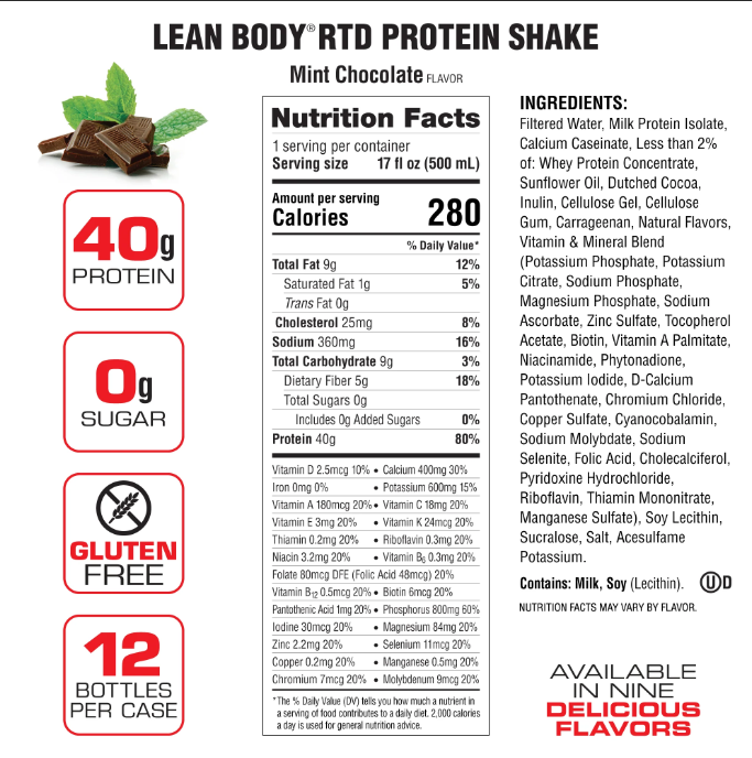 Labrada Lean Body Protein Shake RTD