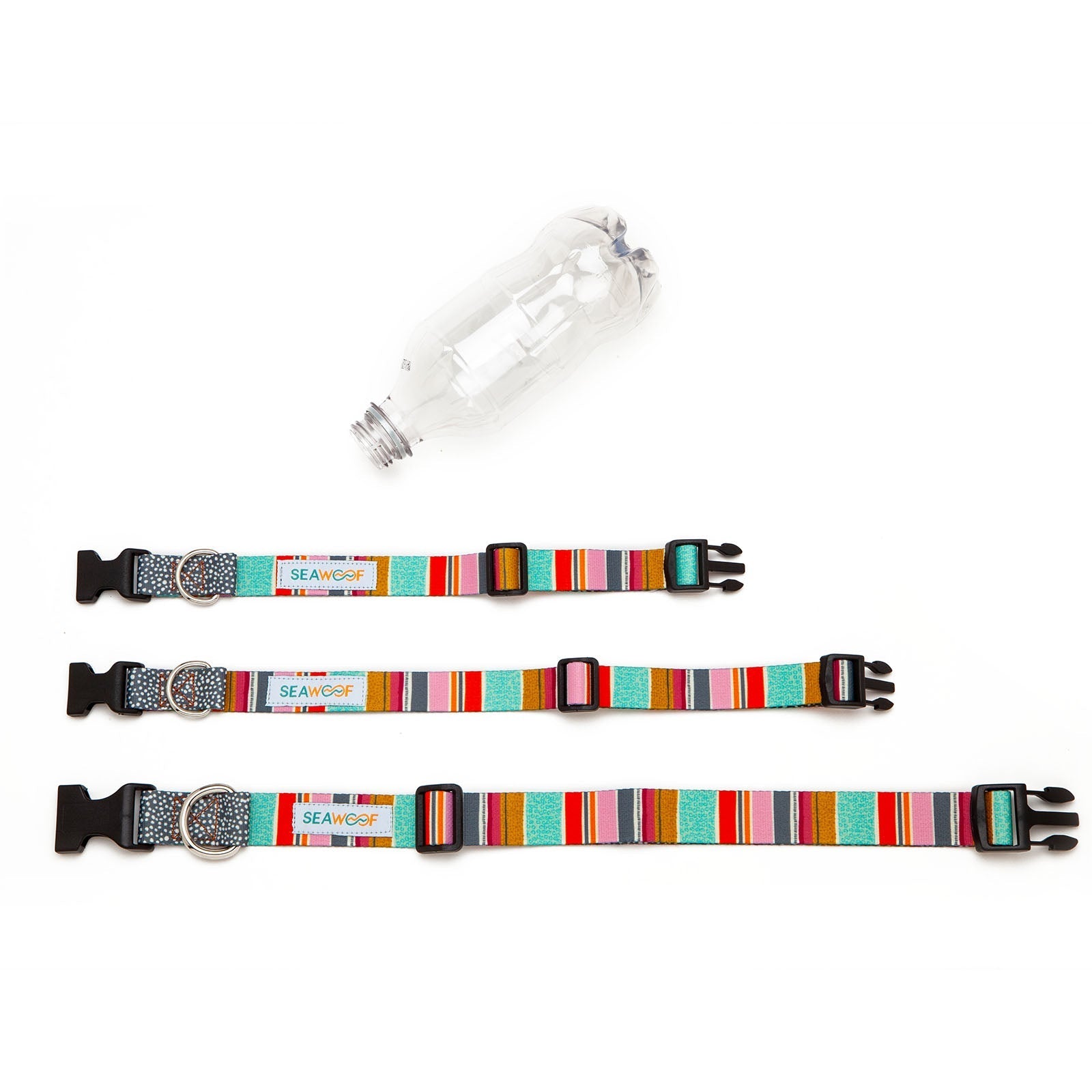 Seawoof Dog Leash Multicolor Stripe Print