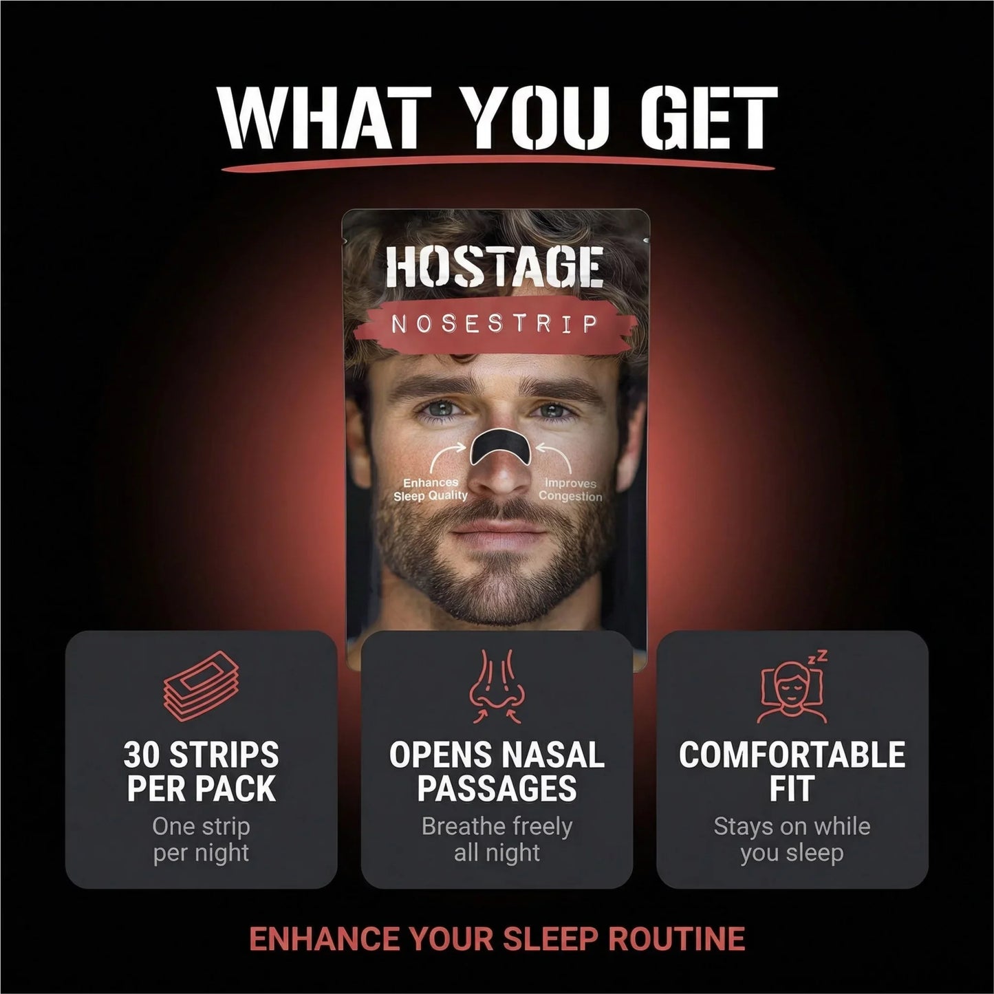 Hostage Nose Strips: 1/3/6/12 Month Supplies