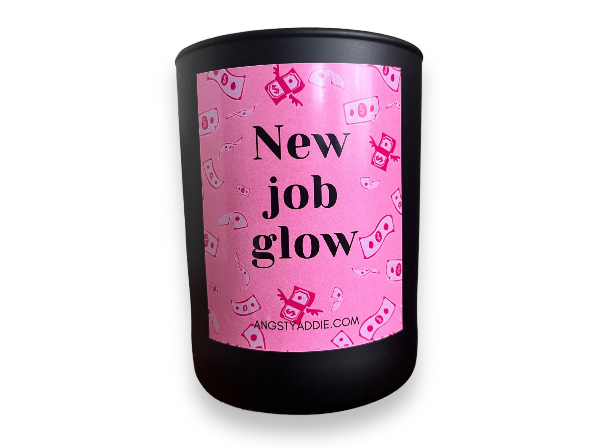 New Job Glow candle by Angsty Addie