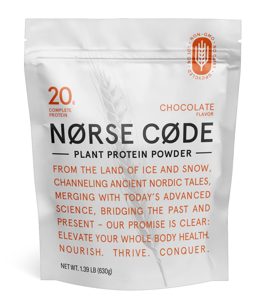 NØRSE CØDE Chocolate Plant Protein Powder, 20g Protein Per Serving