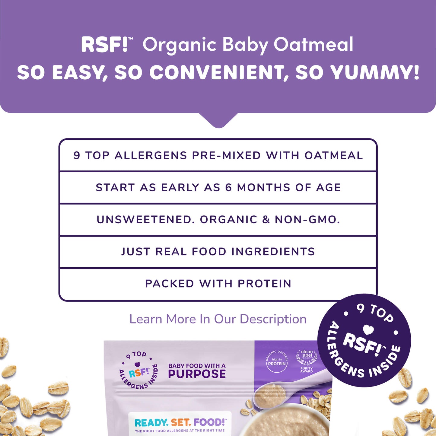 Organic Baby Oatmeal - Banana Apple