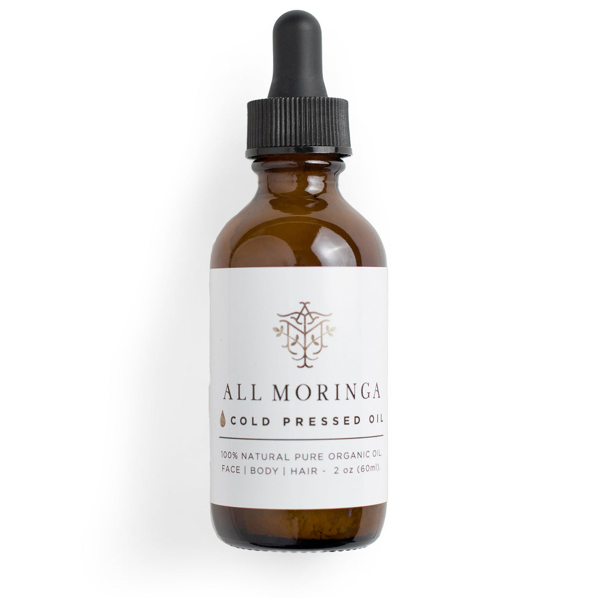 Premium Pure 100% All Natural Organic Moringa Oleifera Cold Press Seed Oil for Face,  Body, and Hair (All Skin Types)