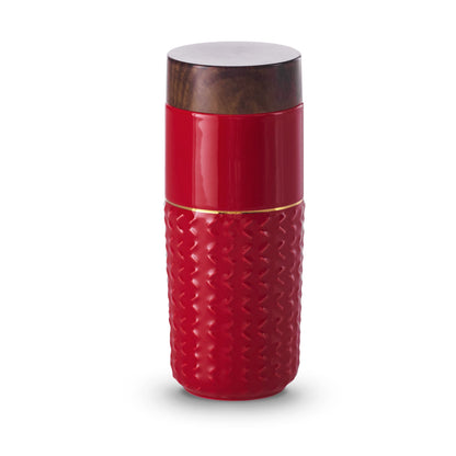 One-O-One / Free Soaring Gold Line Ceramic Tumbler by ACERA LIVEN