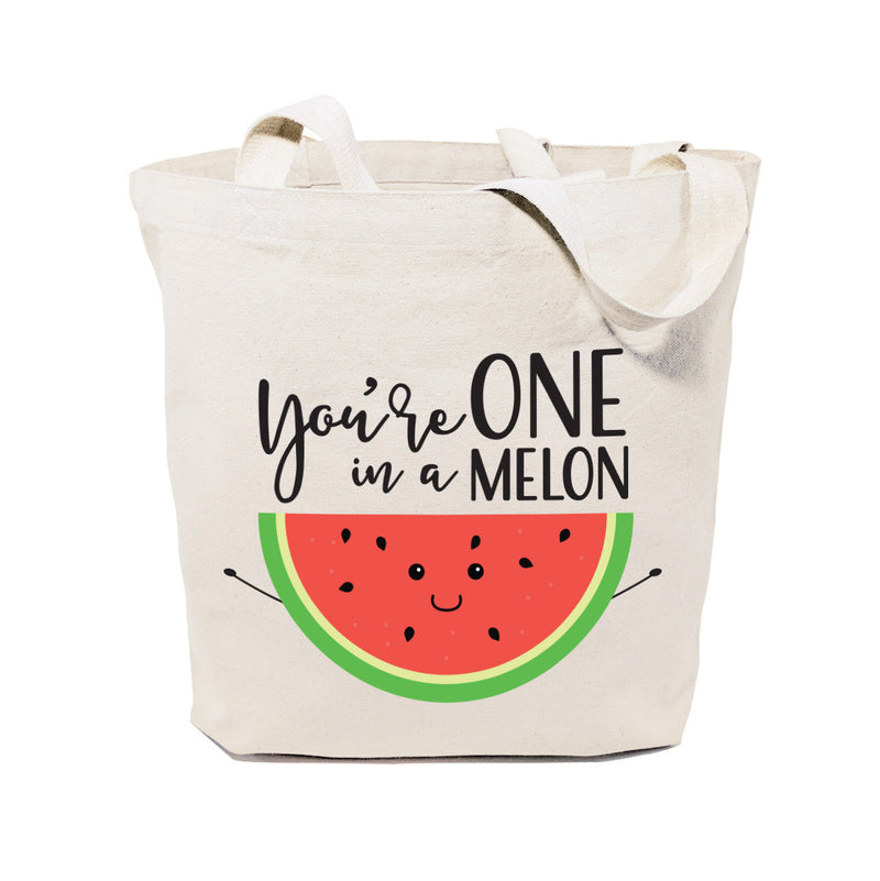You're One in a Melon Cotton Canvas Tote Bag by The Cotton & Canvas Co.