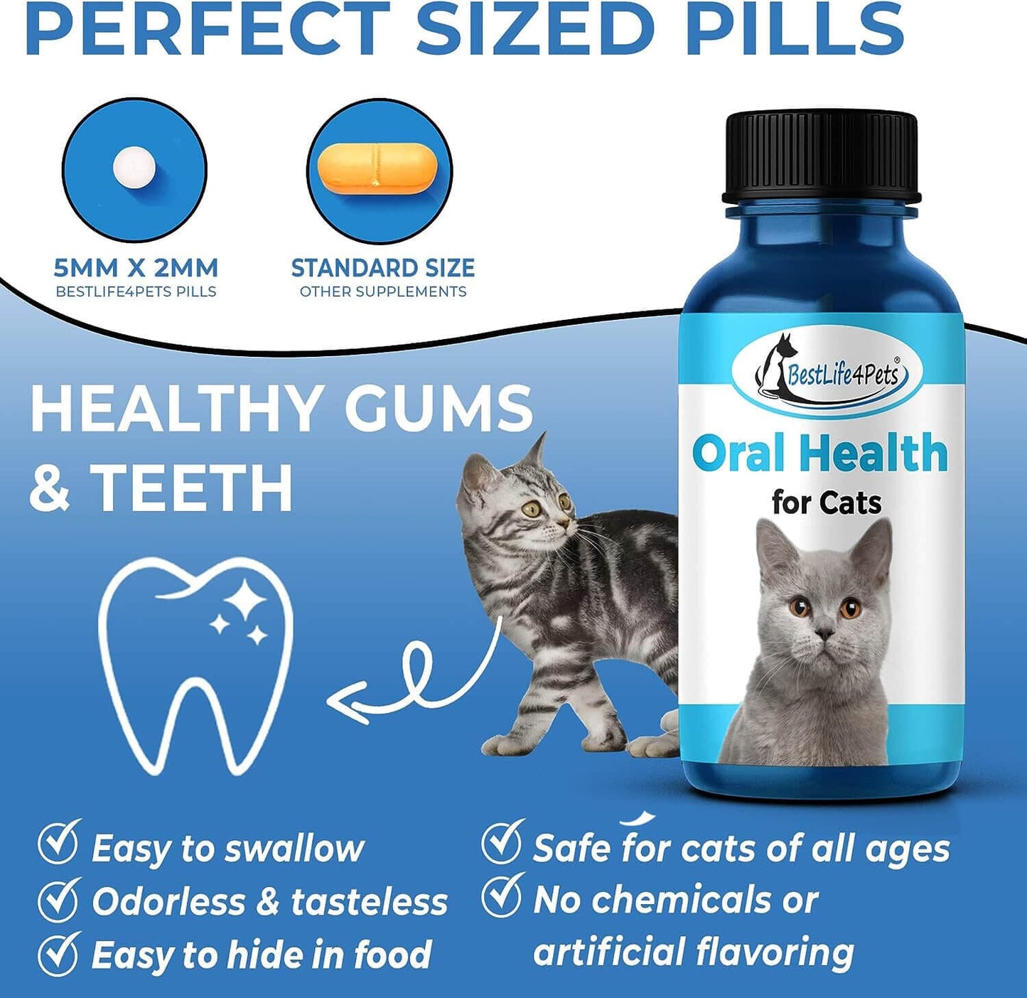 Cat Dental Care and Bad Breath Remedy - Natural Solution for Better Feline Oral Health by BestLife4Pets