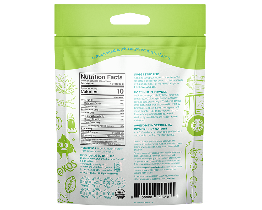 Organic Inulin Powder - 60 servings