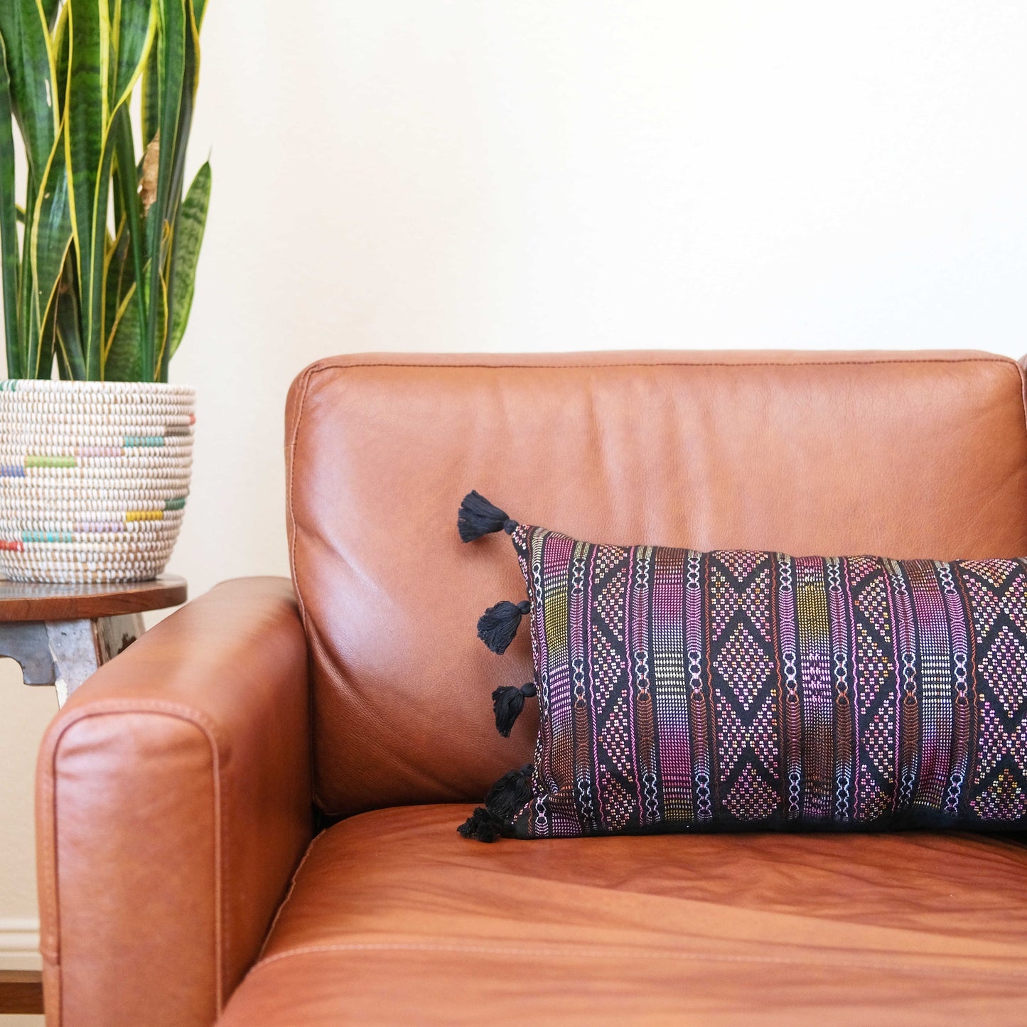 Oversized Guatemalan Lumbar Pillow by Upavim Crafts