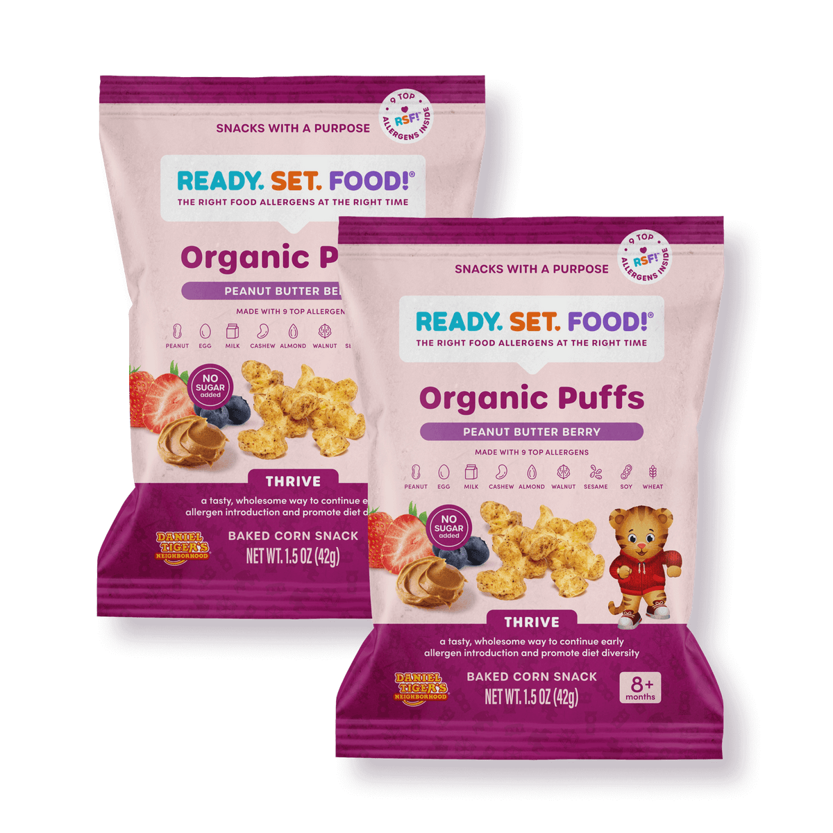 Organic Puffs - Daniel Tiger Peanut Butter Berry