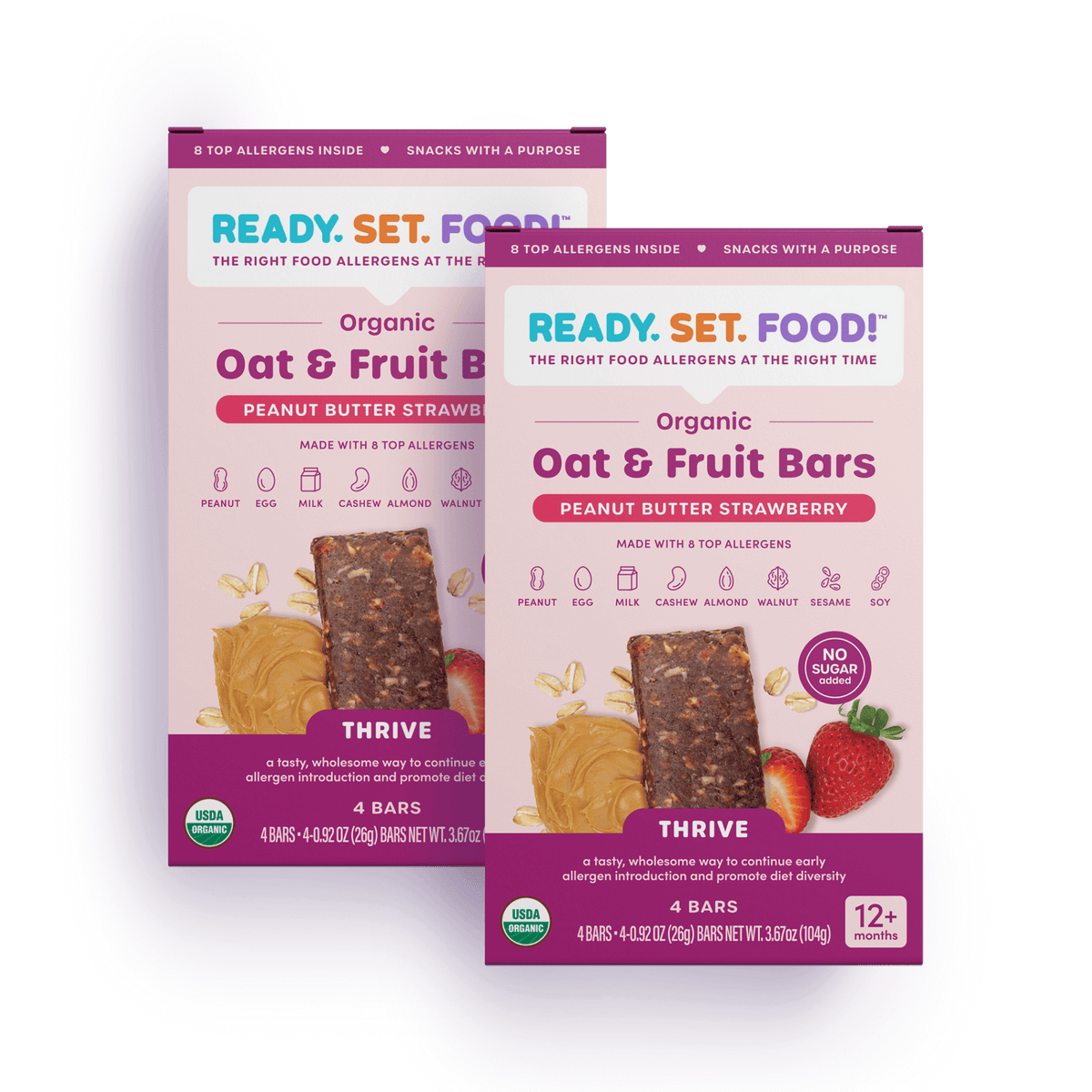 Organic Oat & Fruit Bars - Peanut Butter Strawberry