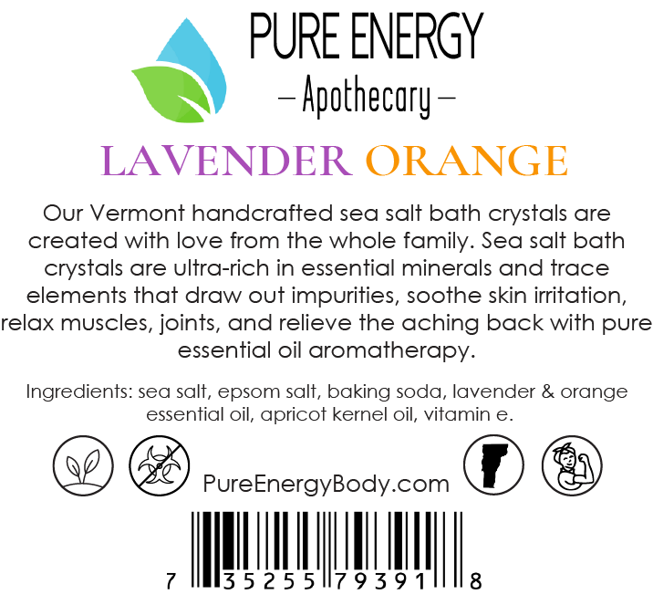 Bath Crystals (Lavender Orange) by Pure Energy Apothecary