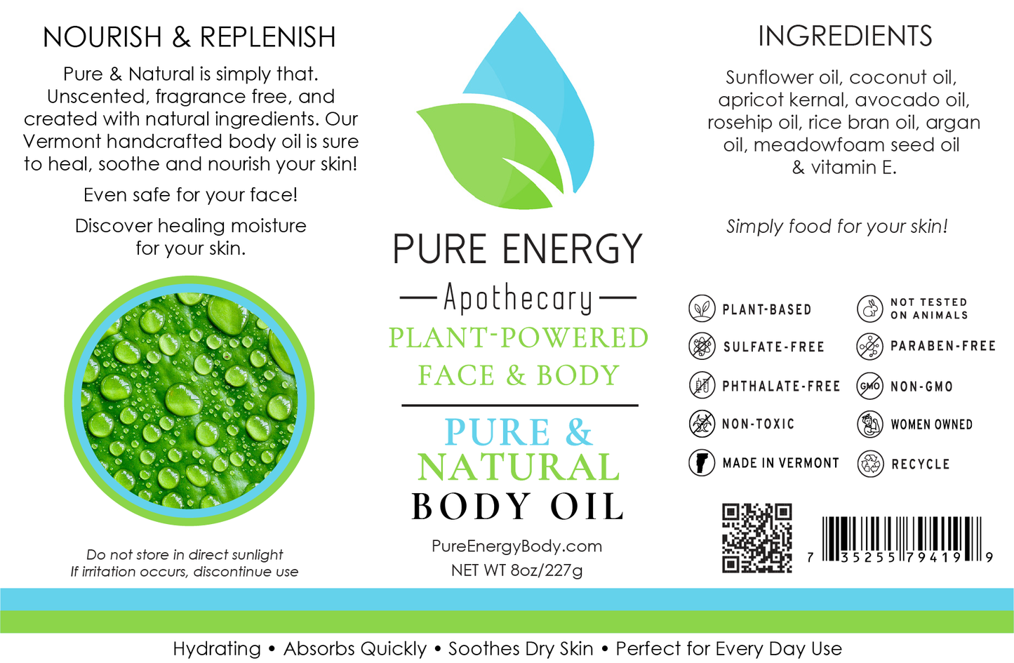 Skin Oil (Pure & Natural) by Pure Energy Apothecary