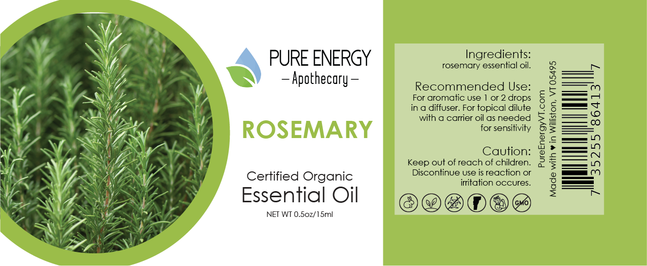 Essential Oil - Rosemary 15ml (0.5oz) by Pure Energy Apothecary