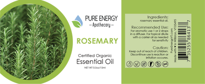 Essential Oil - Rosemary 15ml (0.5oz) by Pure Energy Apothecary