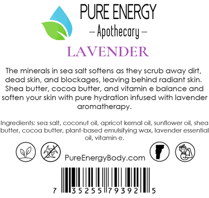 Sea Salt Scrub (Lavender) by Pure Energy Apothecary