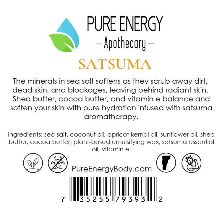 Sea Salt Scrub (Satsuma) by Pure Energy Apothecary