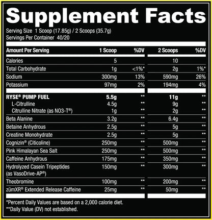 RYSE Godzilla Pre-Workout