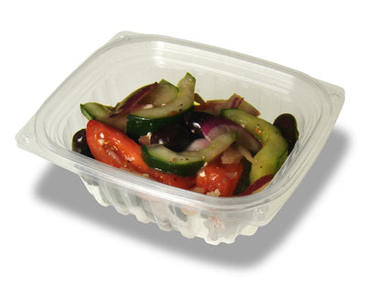 12-Ounce Clear PLA Hinged Rectangular Deli Container,300-Count Case