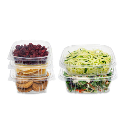 8-Ounce Clear PLA Hinged Rectangular Deli Container,300-Count Case