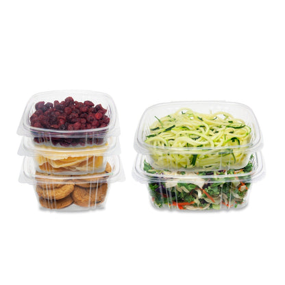 24-Ounce Clear PLA Hinged Rectangular Deli Container,200-Count Case