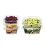 32-Ounce Clear PLA Rectangular Deli Container with Lid,200-set case