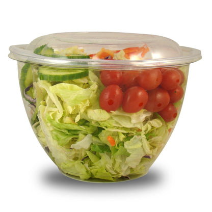 24|32|48-Ounce Clear PLA Salad Bowl Lid, 300-Count Case