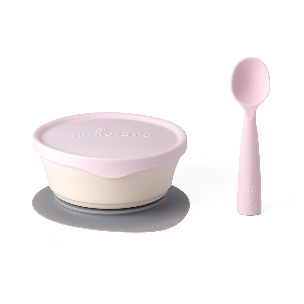 First Bites Self-Feeding Set - Vanilla + Cotton Candy by Miniware