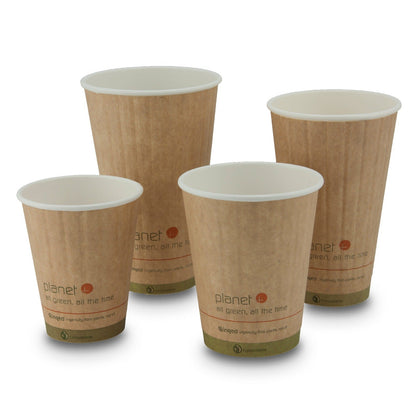 16-Ounce PLA Laminated Double-Wall Insulated Hot Cup, 600-Count Case