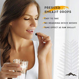 Shilajit Pure Himalayan Organic Dry Drops, 100% Pure Natural Shilajit Supplement for Men & Women, Max Potency 85+ Trace Minerals & Fulvic Acid for Energy, Metabolism & Immune Support