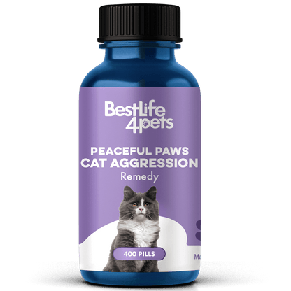 Peaceful Paws Cat Aggression & Anxiety Management for Stress, Spraying, Territorial Behavior by BestLife4Pets