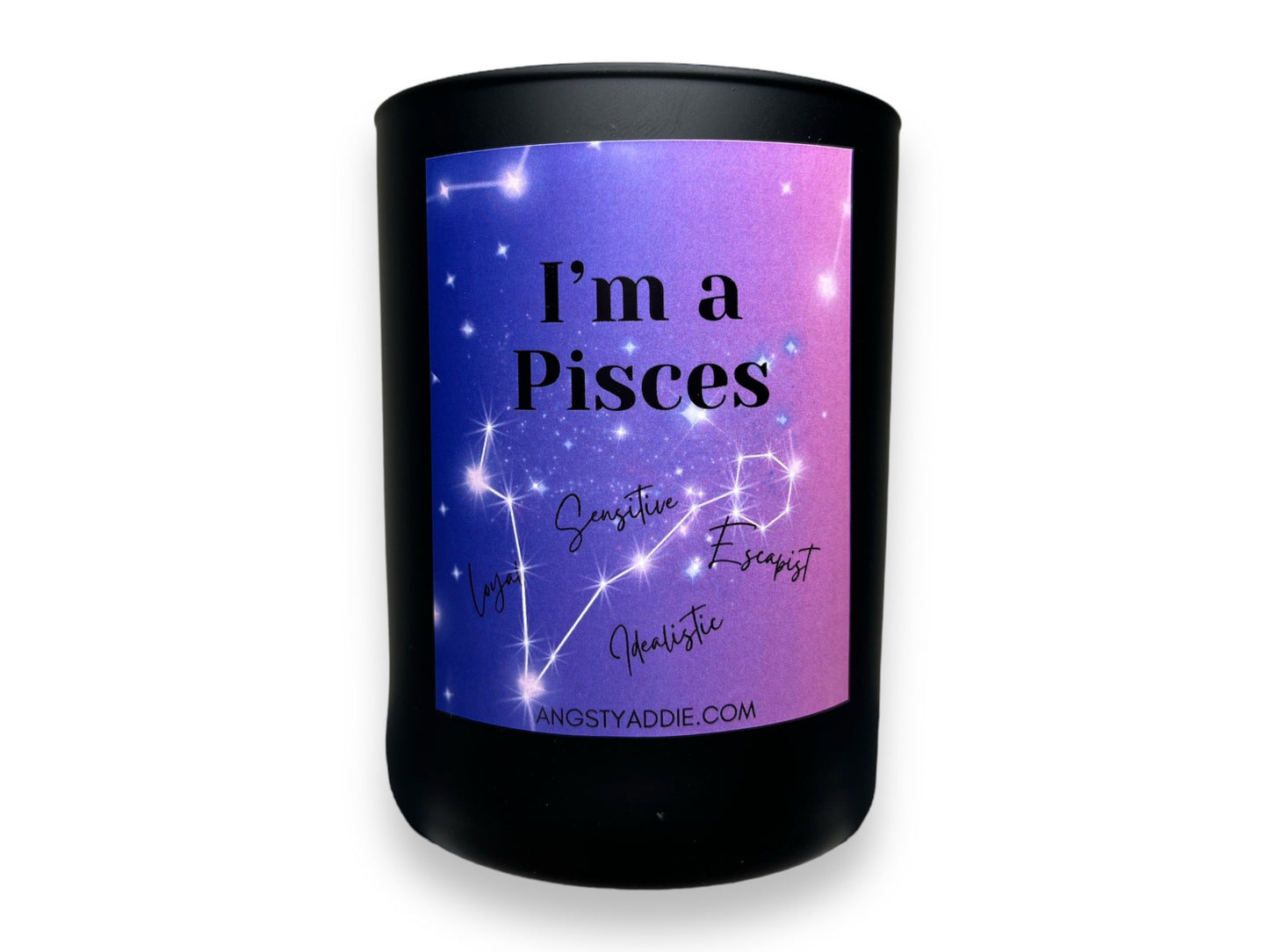 Pisces zodiac candle by Angsty Addie