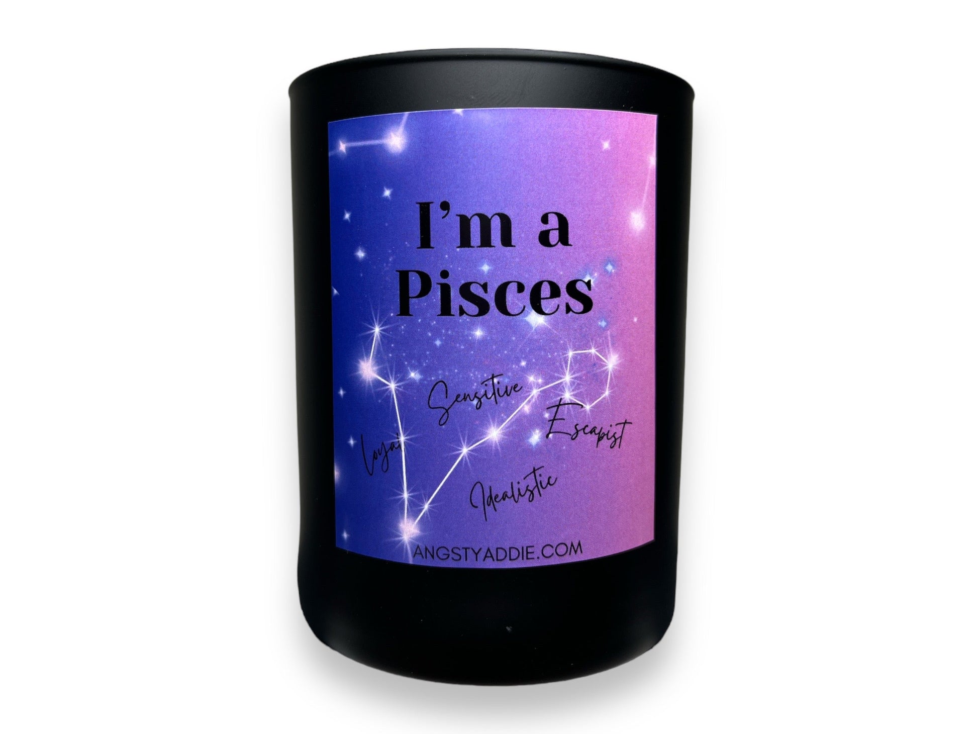 Pisces zodiac candle by Angsty Addie