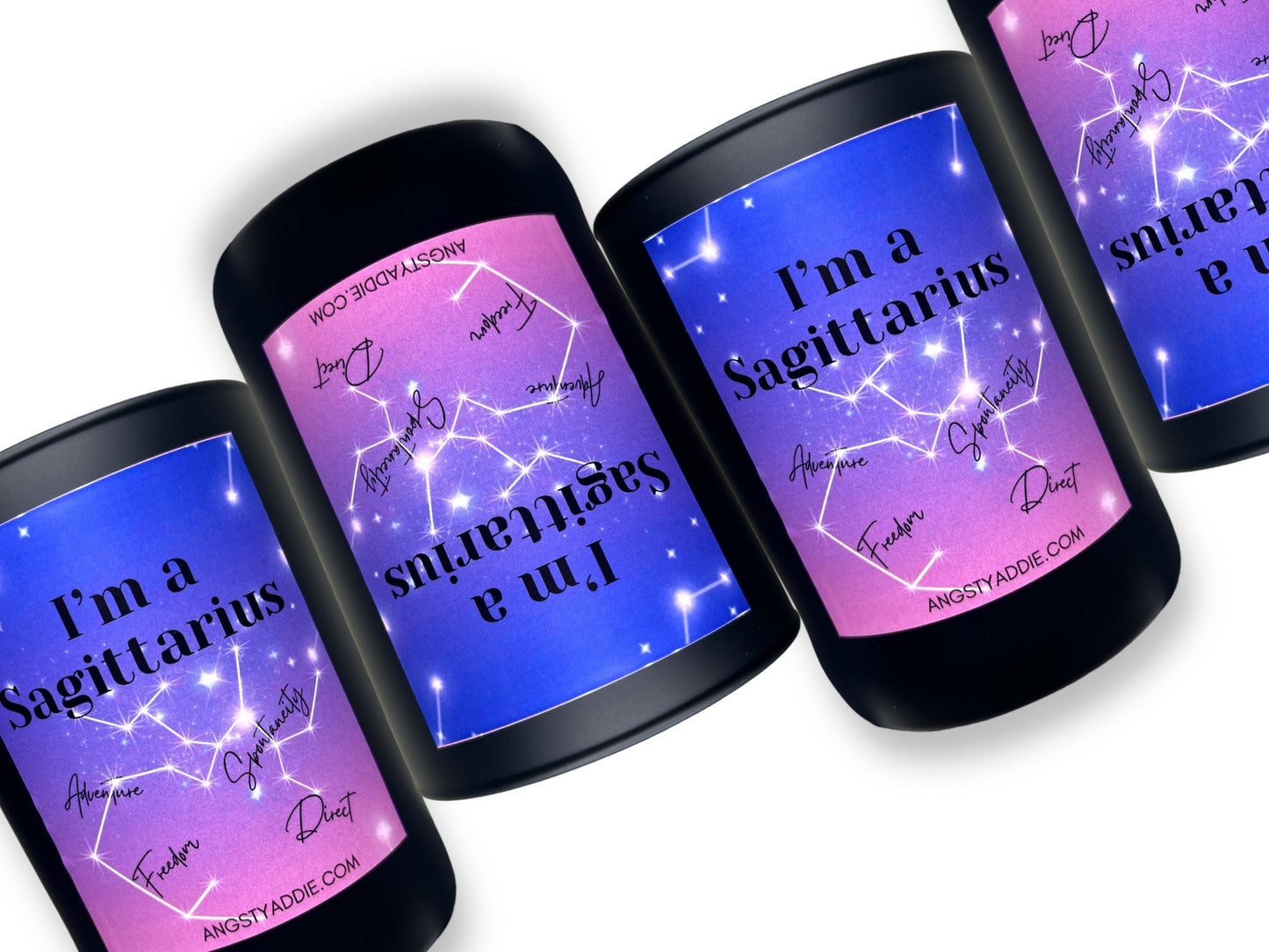 Sagittarius zodiac candle by Angsty Addie