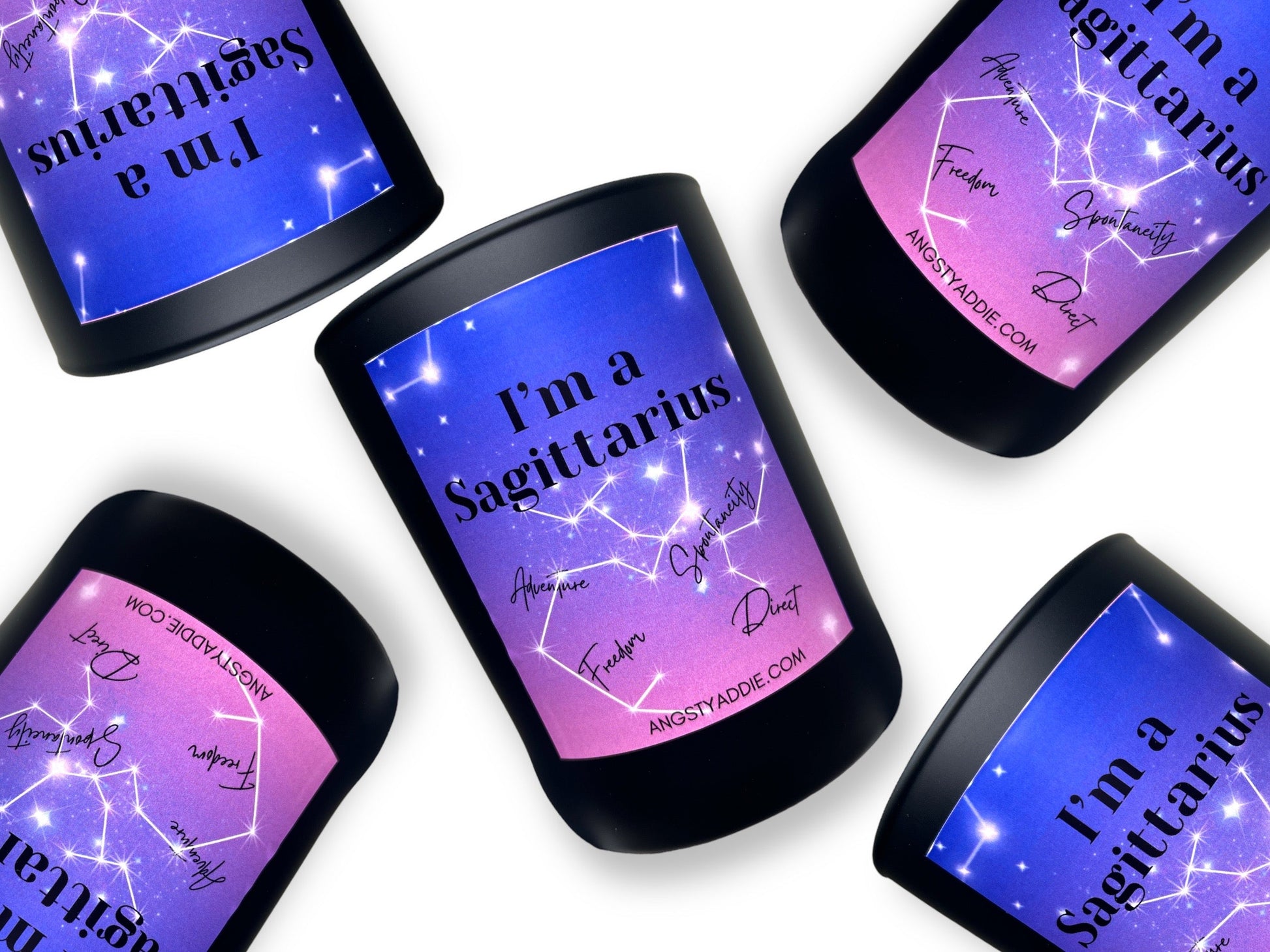 Sagittarius zodiac candle by Angsty Addie