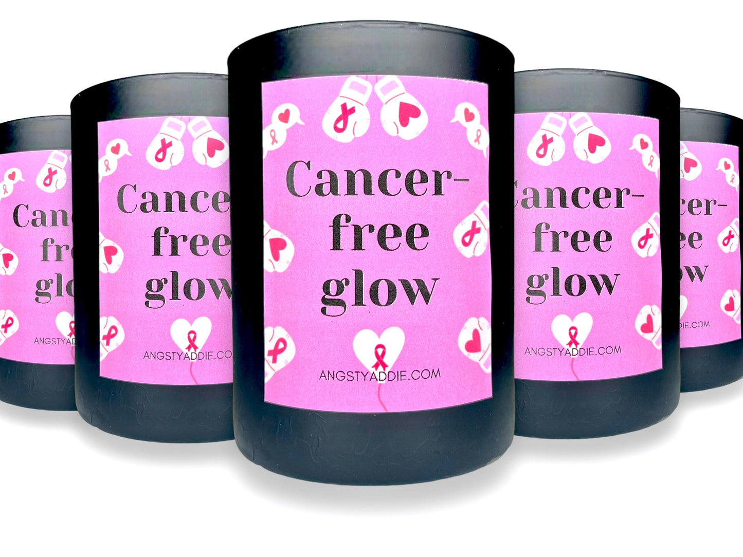 Cancer-free Glow candle by Angsty Addie