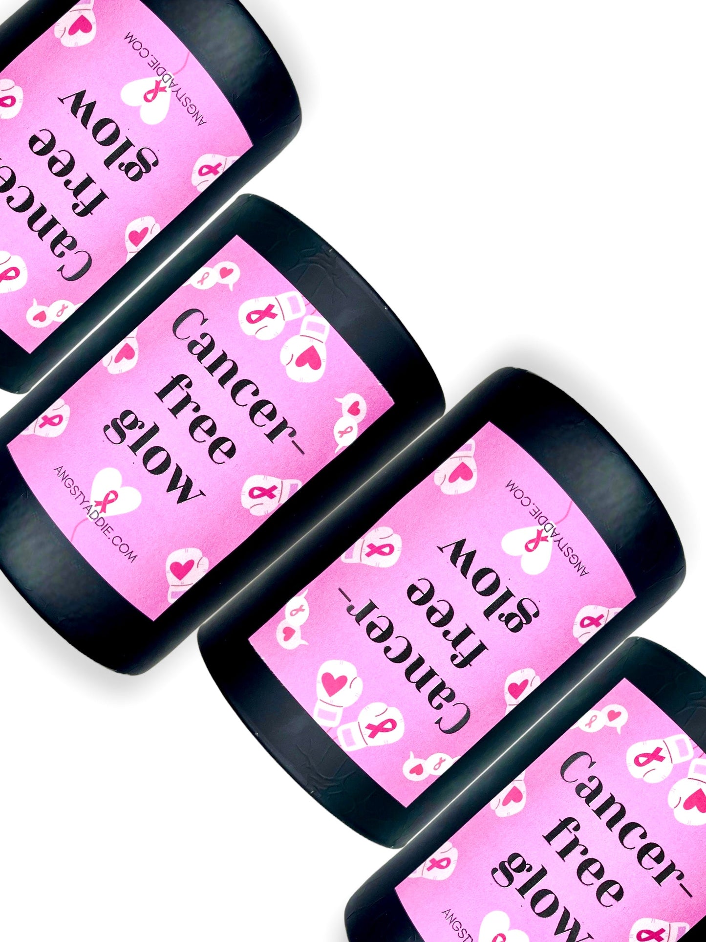 Cancer-free Glow candle by Angsty Addie