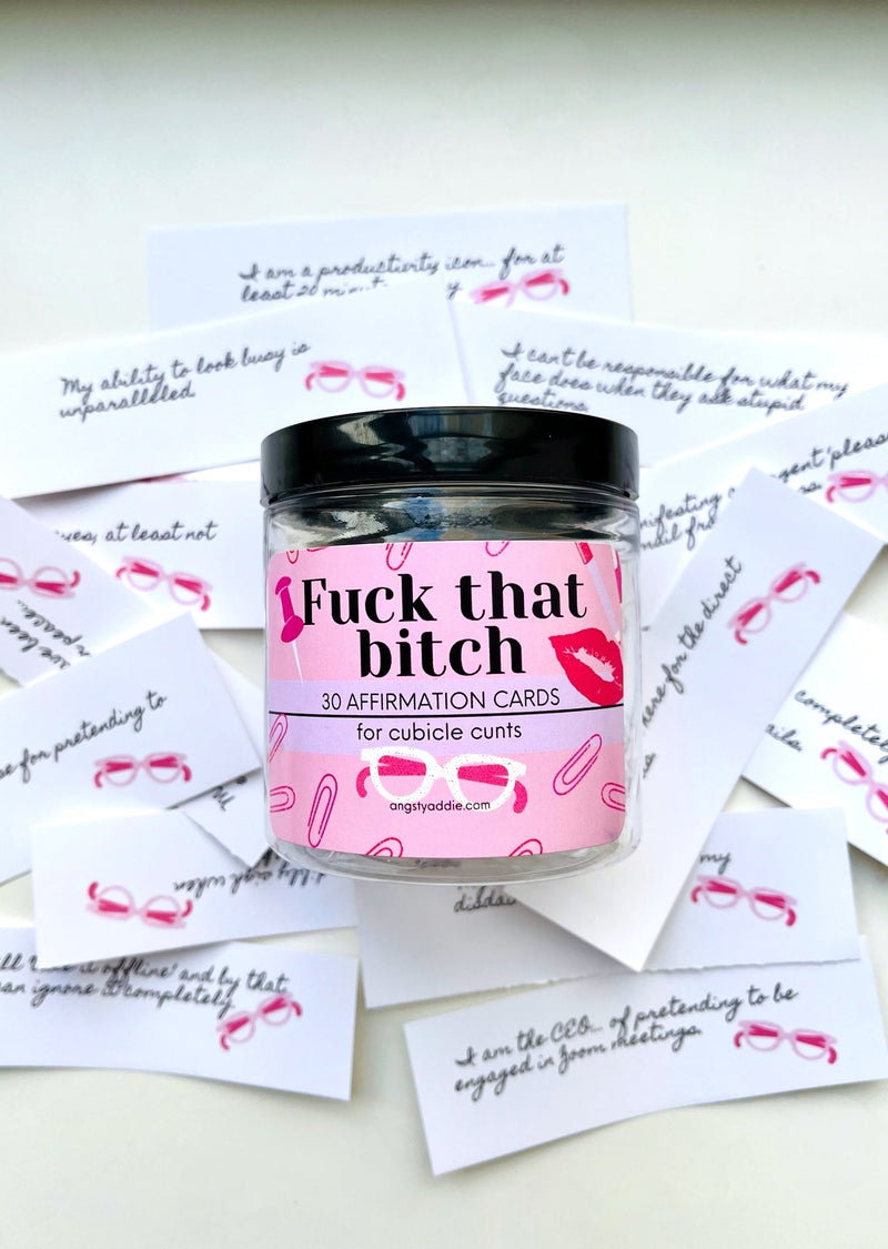 Toxic Office Affirmation Jar by Angsty Addie
