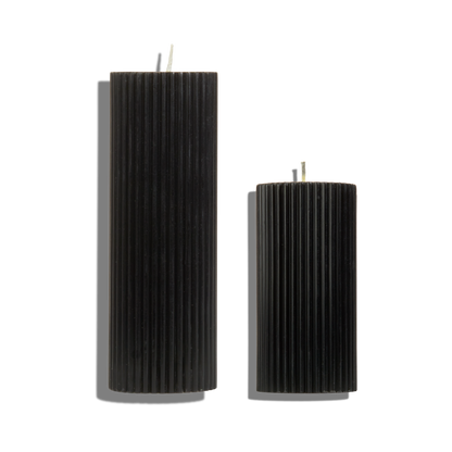 Ribbed Pillar Candle