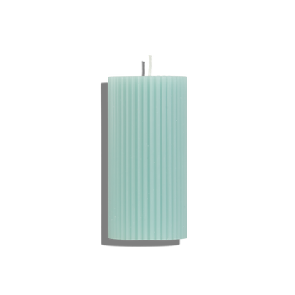 Ribbed Pillar Candle