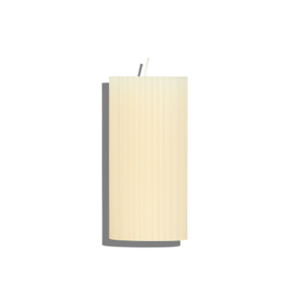 Ribbed Pillar Candle