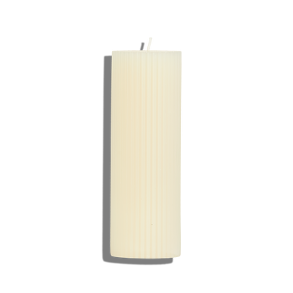 Ribbed Pillar Candle