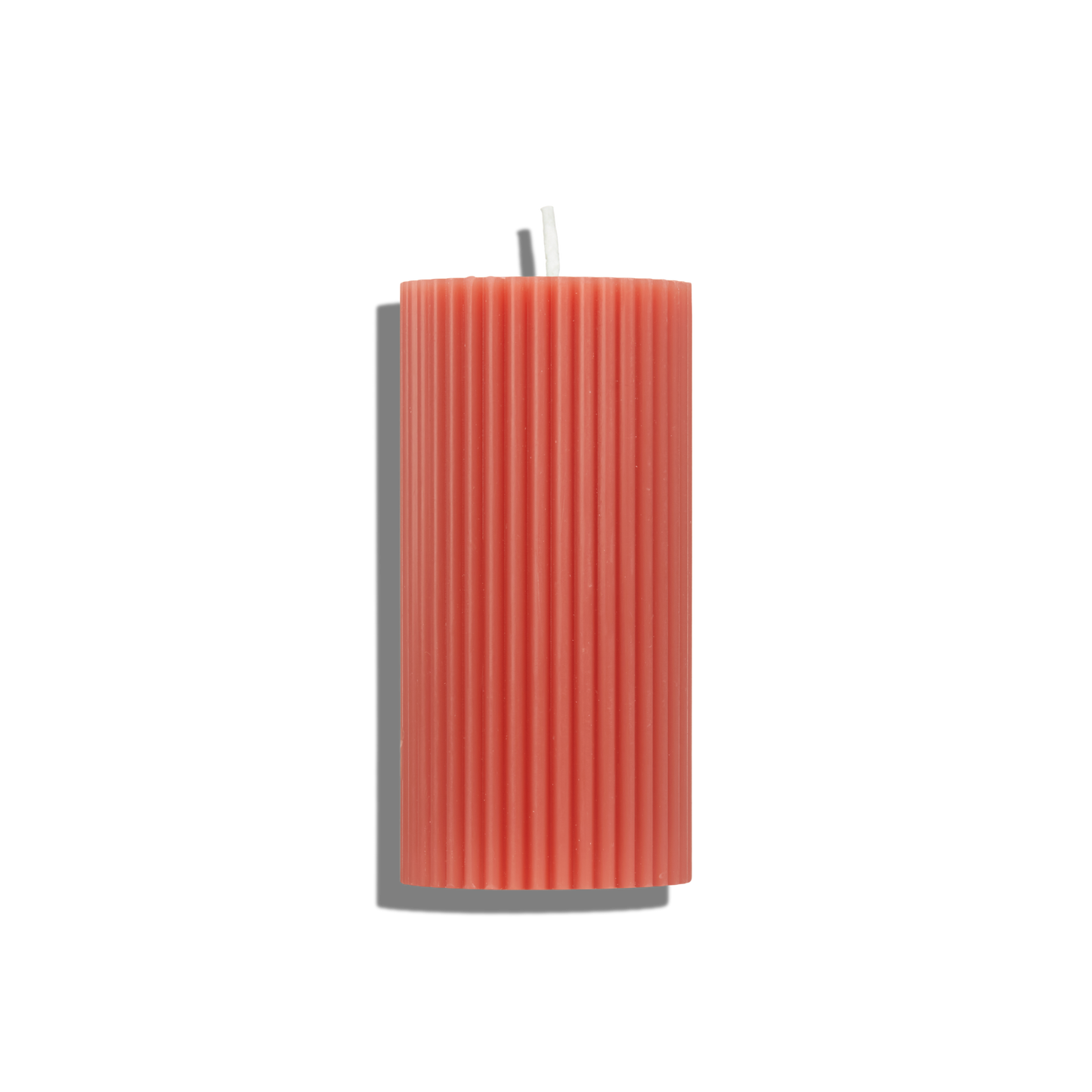 Ribbed Pillar Candle