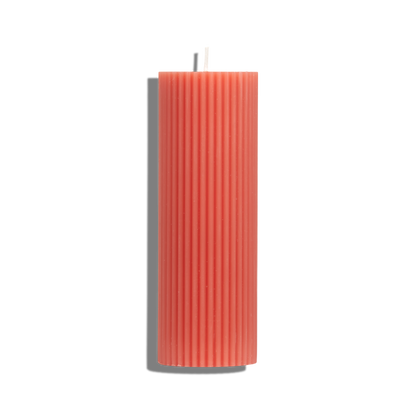 Ribbed Pillar Candle