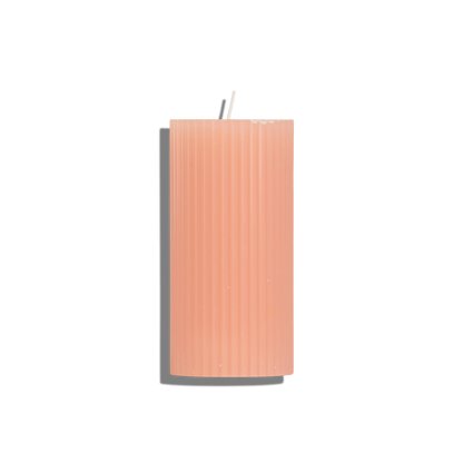 Ribbed Pillar Candle