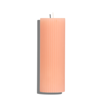 Ribbed Pillar Candle