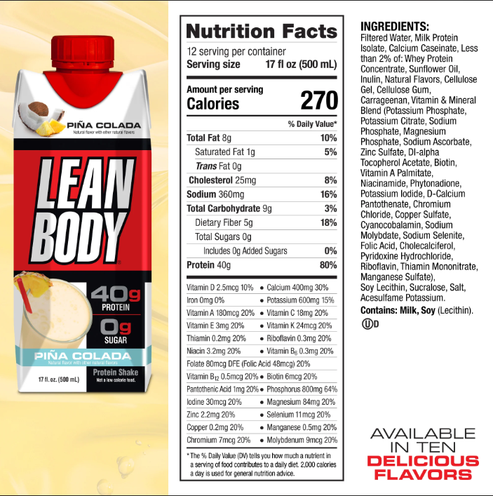 Labrada Lean Body Protein Shake RTD