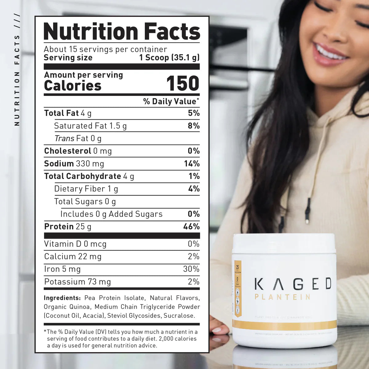 Kaged Plantein Vegan Protein Powder