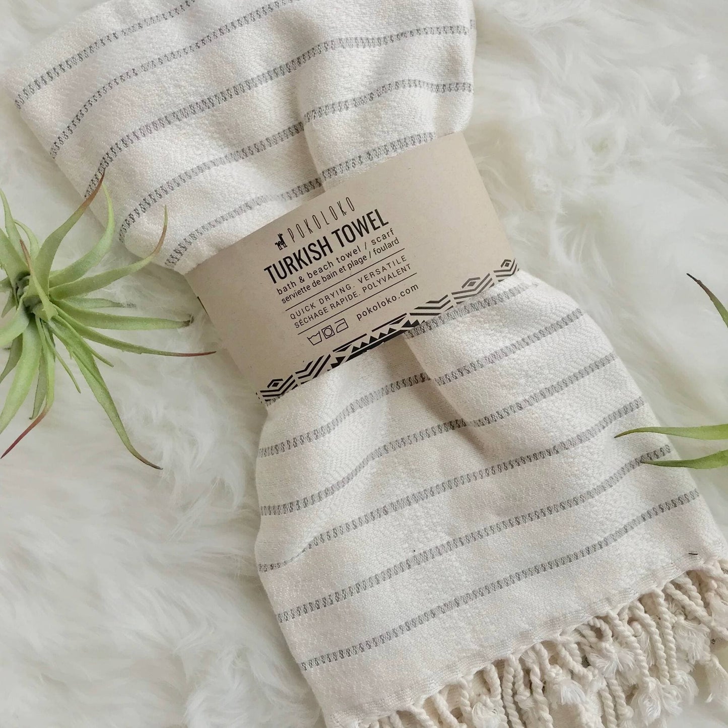 Striped Bamboo Towel by POKOLOKO