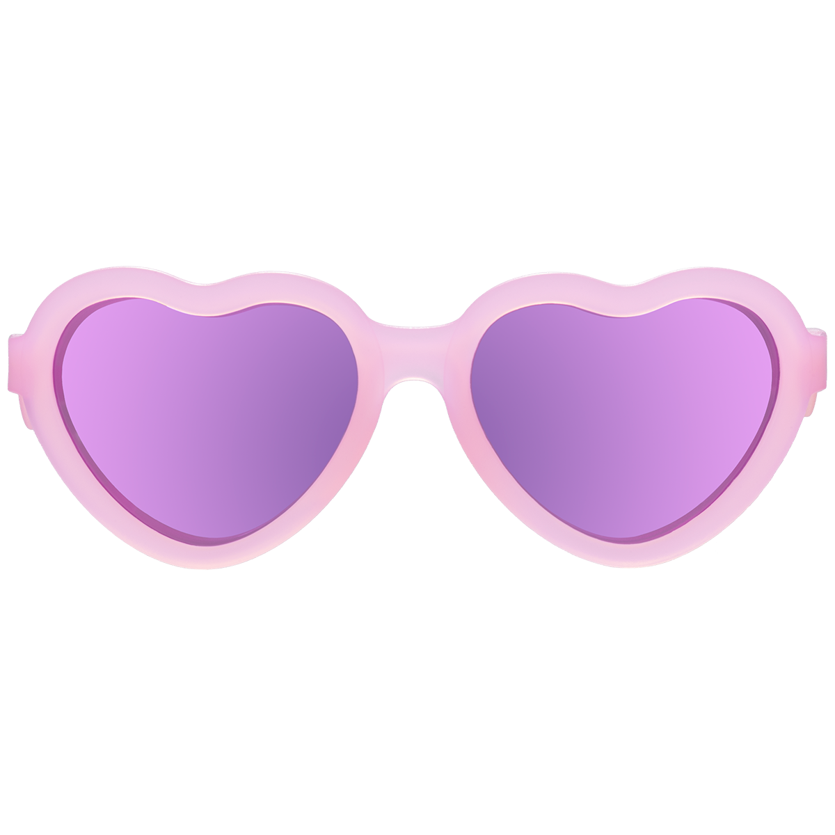 Frosted Pink Heart | Purple Polarized Mirrored Lenses